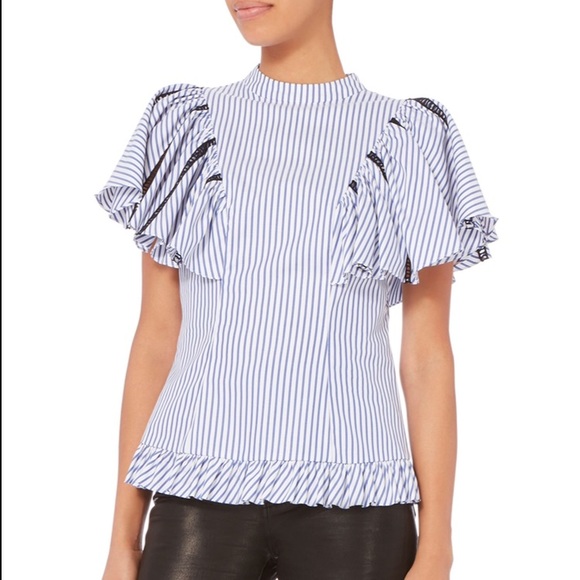 Caroline Constas Frankie Stripped Blouse XS - Picture 2 of 14